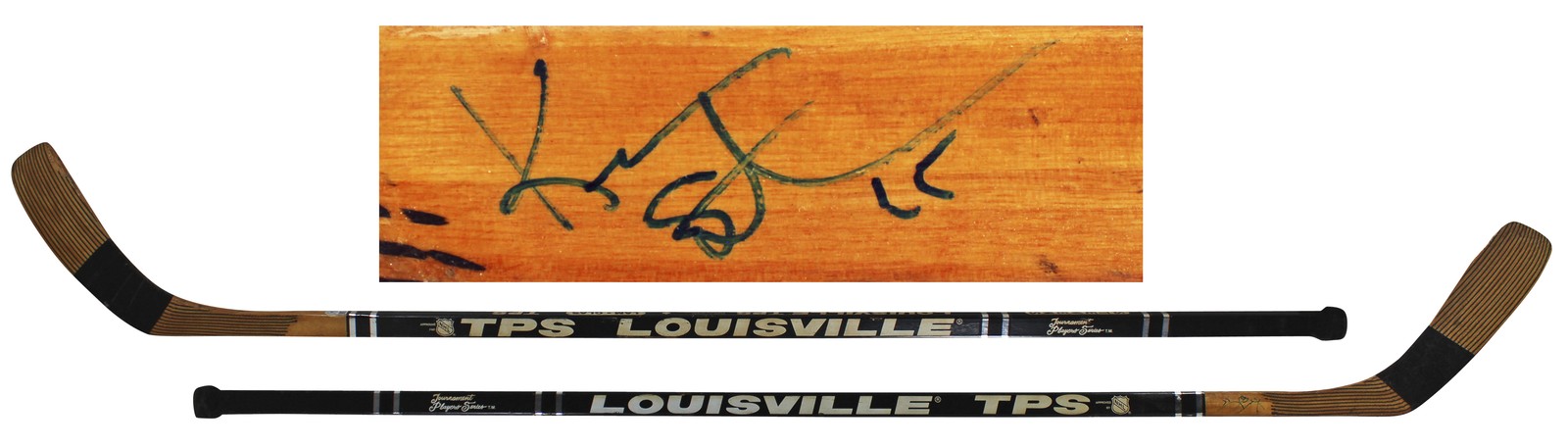 Penguins Kevin Stevens Signed Game Used Louisville Hockey Stick BAS #BA74058