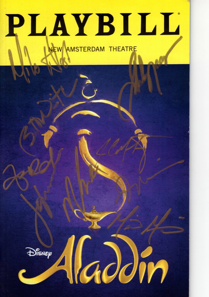 DISNEY ALADDIN Signed Autographed CAST Playbill