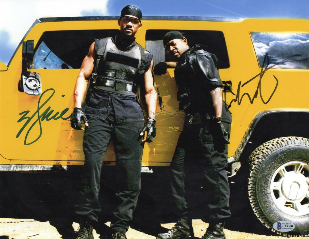 WILL SMITH MARTIN LAWRENCE SIGNED 11X14 PHOTO BAD BOYS AUTOGRAPH BECKETT COA C