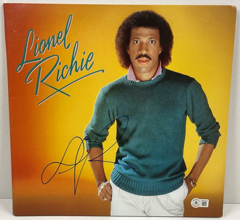 LIONEL RICHIE SIGNED LP ALBUM VINYL AUTHENTIC AUTOGRAPH PROOF BECKETT COA A
