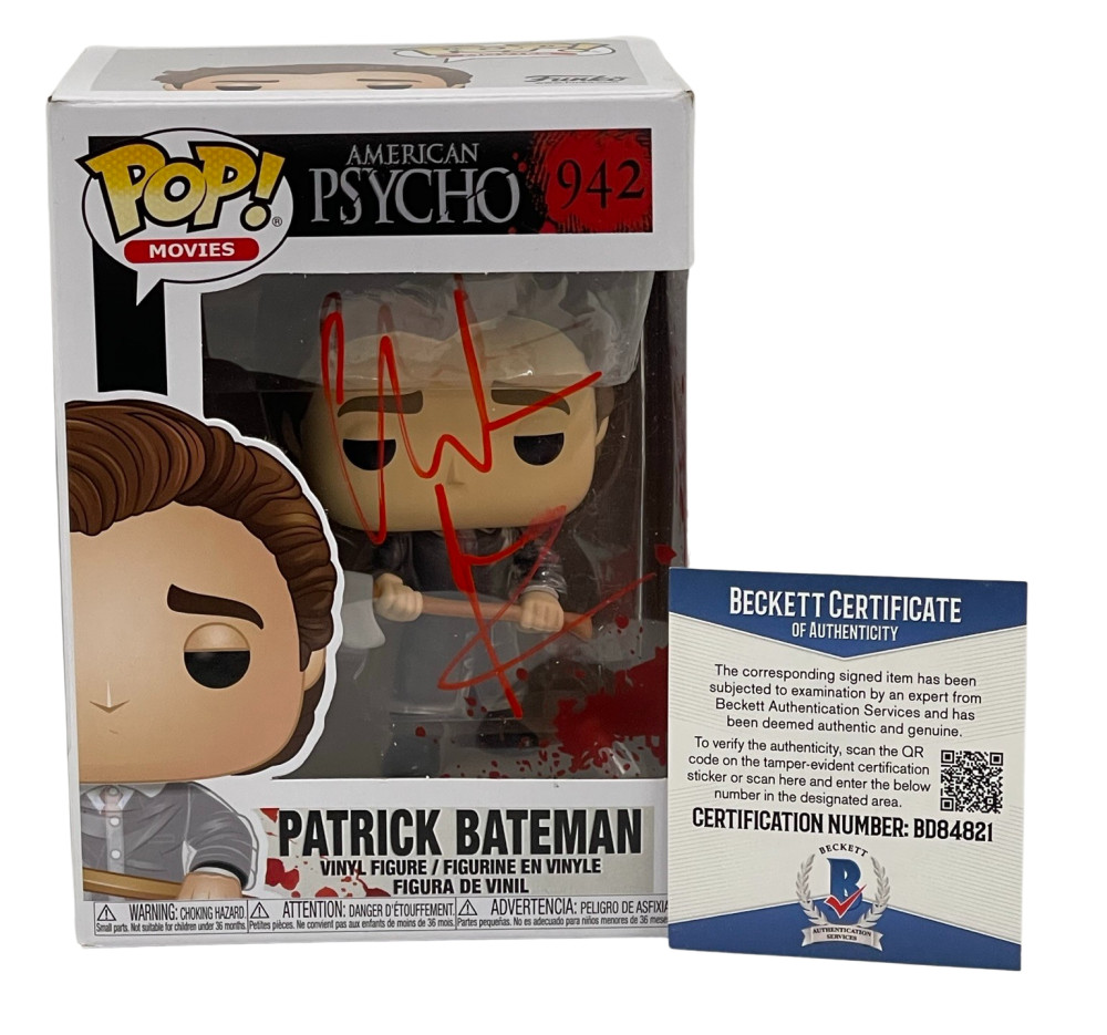 CHRISTIAN BALE SIGNED AMERICAN PSYCHO FUNKO PATRICK BATEMAN AUTOGRAPH BECKETT 4