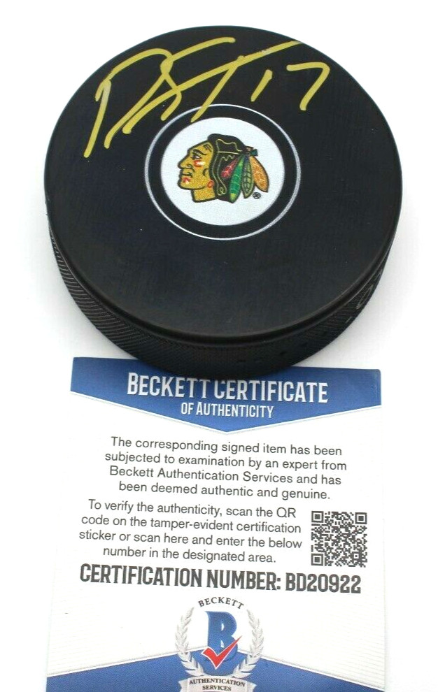 Dylan Strome Signed Chicago Blackhawks Hockey Puck w/Beckett COA BD20922
