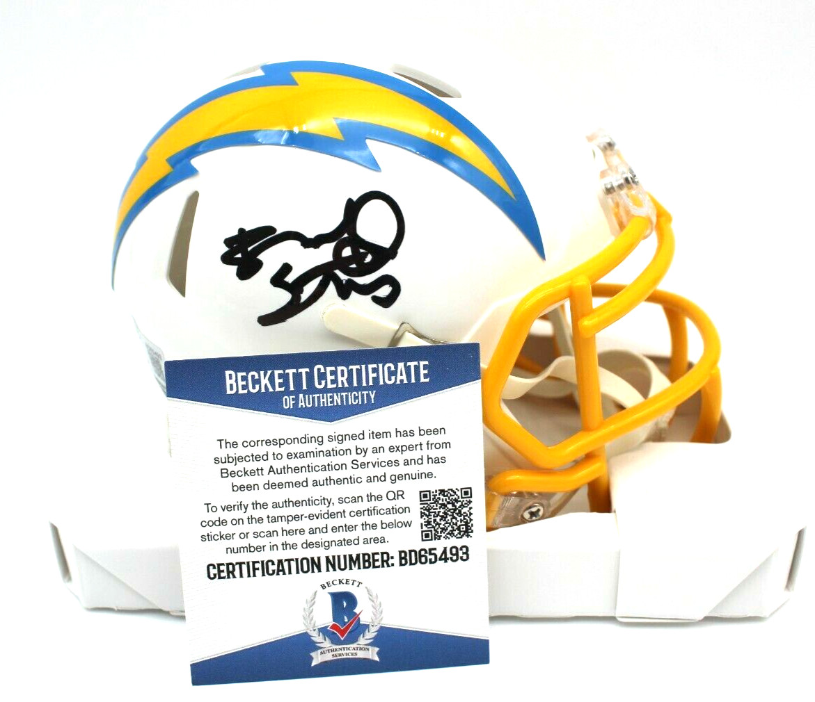 Brandon Staley Signed San Diego Chargers Mini Helmet w/Beckett COA BD65493
