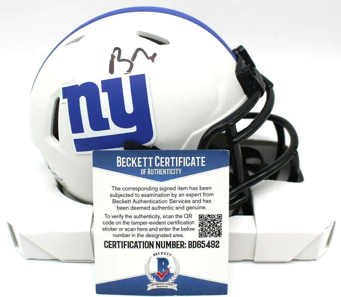 Brian Daboll Signed N.Y. Giants Lunar Eclipse Mini Helmet w/Beckett COA BD65492