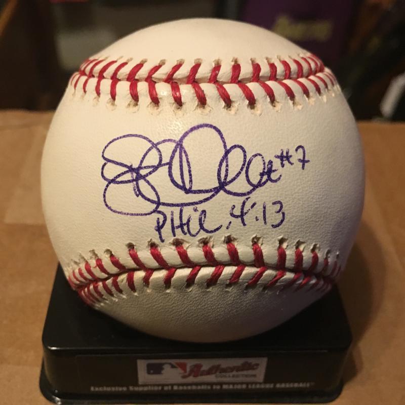 TONY CLARK SAN DIEGO PADRES M.L. SIGNED BASEBALL W/COA