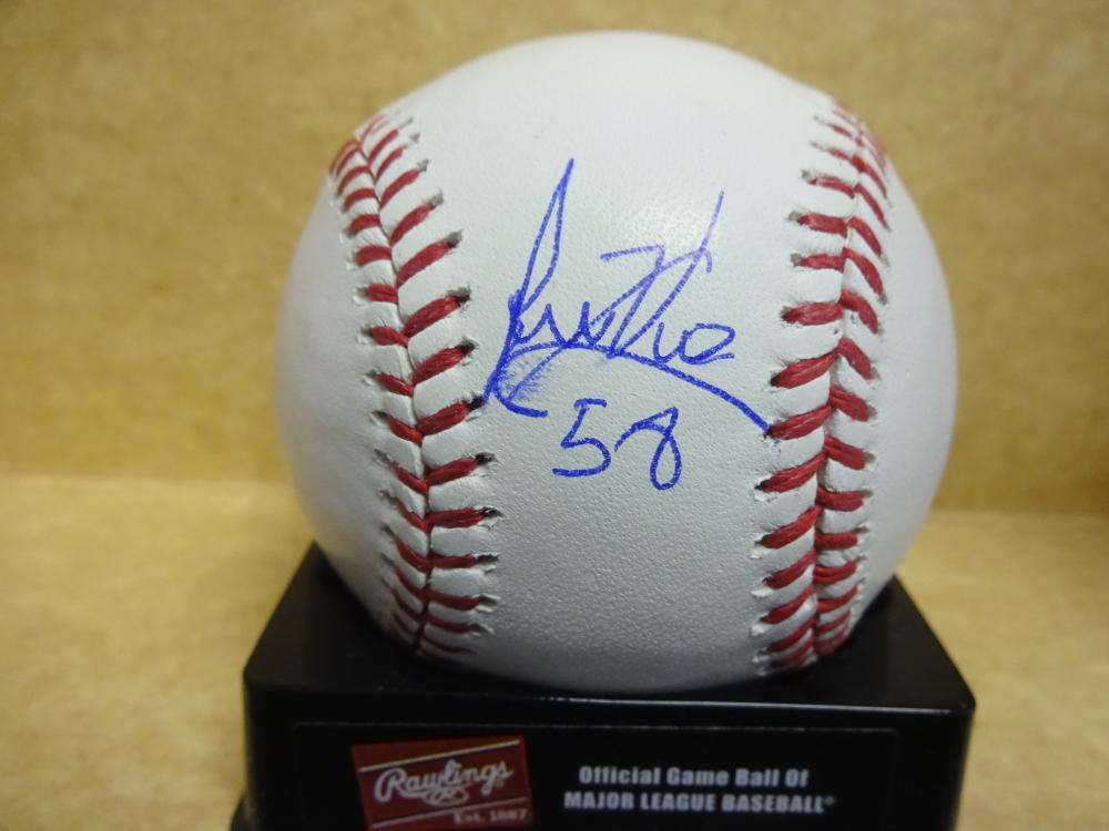 JOSE VALDEZ DETROIT TIGERS/ANGELS SIGNED M.L. BASEBALL W/COA