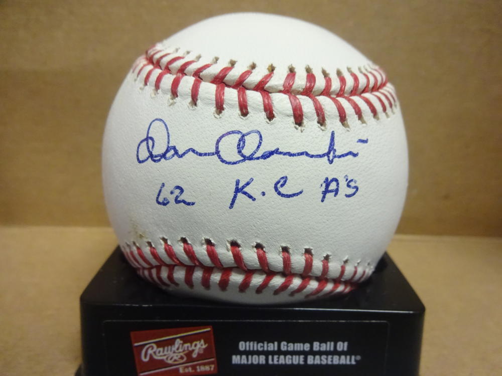 DAN OSINSKI 62 K.C. A'S DEC EASED SIGNED M.L. BASEBALL W/COA