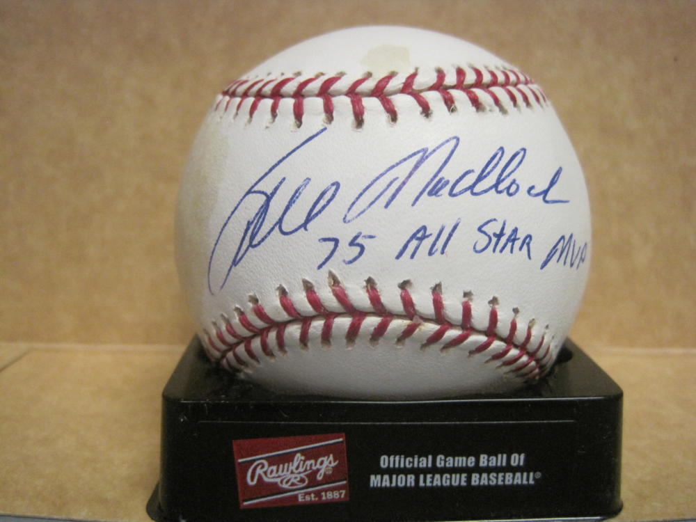 BILL MADLOCK 75 ALL STAR MVP SIGNED AUTOGRAPHED M.L. BASEBALL W/COA