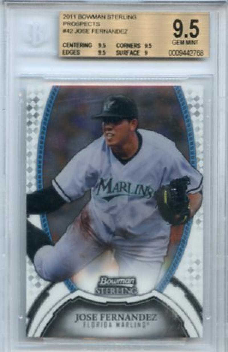 BOWMAN STERLING PROSPECTS JOSE FERNANDEZ BECKETT GEM MINT 9.5