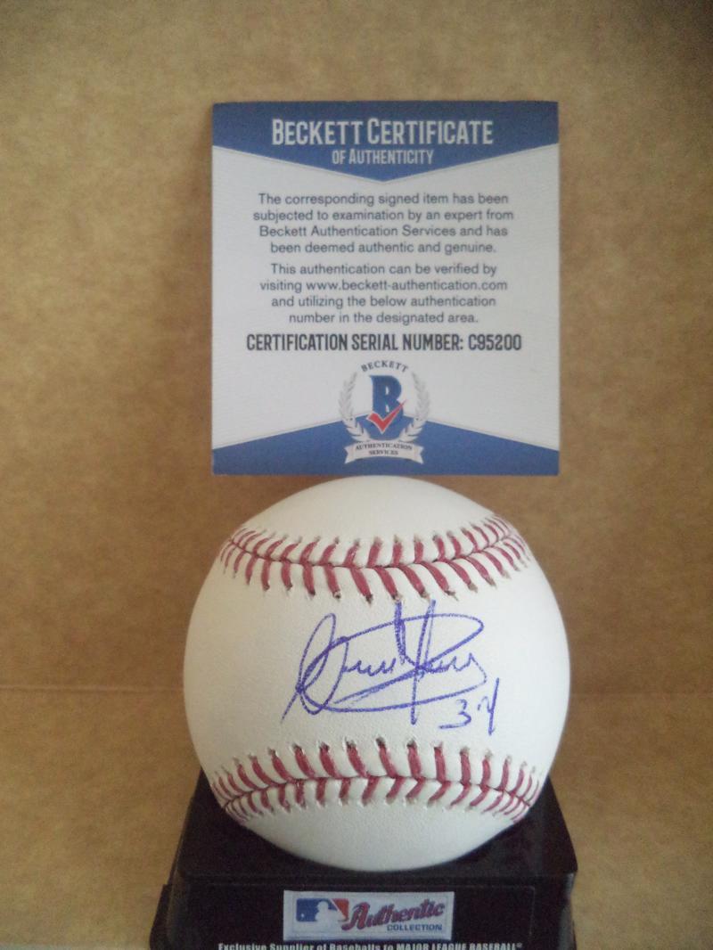 CARLOS MARTINEZ ST. LOUIS CARDINALS SIGNED AUTOGRAPH ML BASEBALL BECKETT C95200