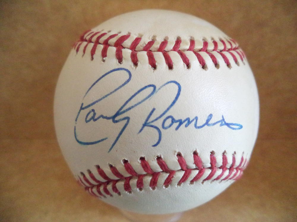 MANDY ROMERO RED SOX/ROCKIES SIGNED AUTOGRAPHED M.L. BASEBALL W/COA