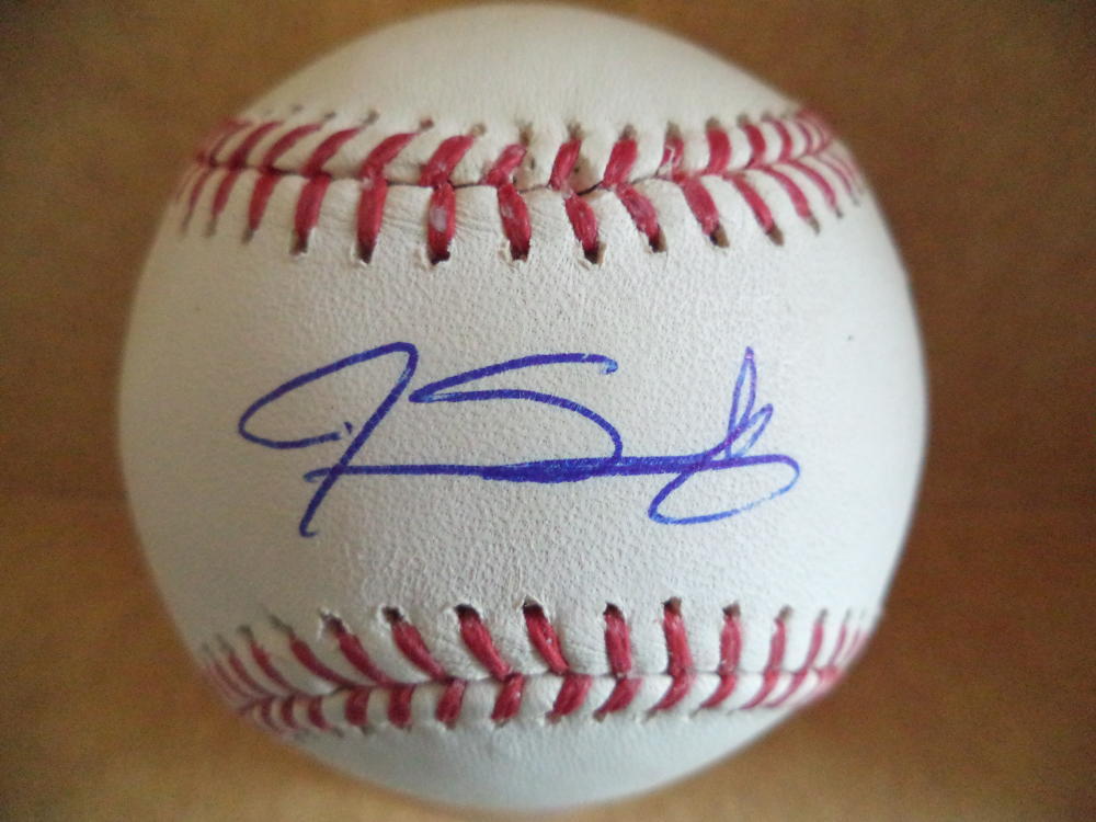 JB SHUCK MARLINS/WHITE SOX/INDIANS SIGNED AUTOGRAPHED M.L. BASEBALL W/COA A