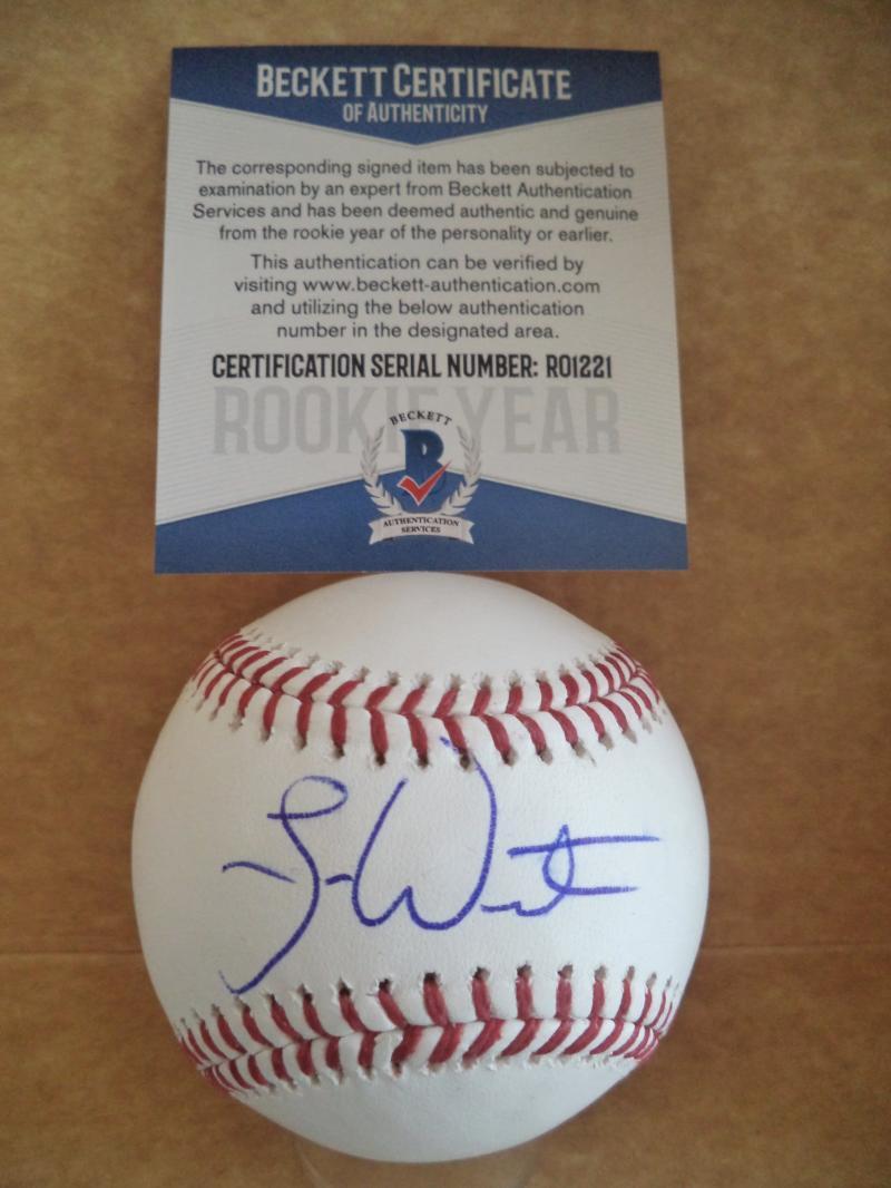 LOGAN WARMOUTH TORONTO BLUE JAYS ROOKIE YEAR SIGNED ML BASEBALL BECKETT R01221