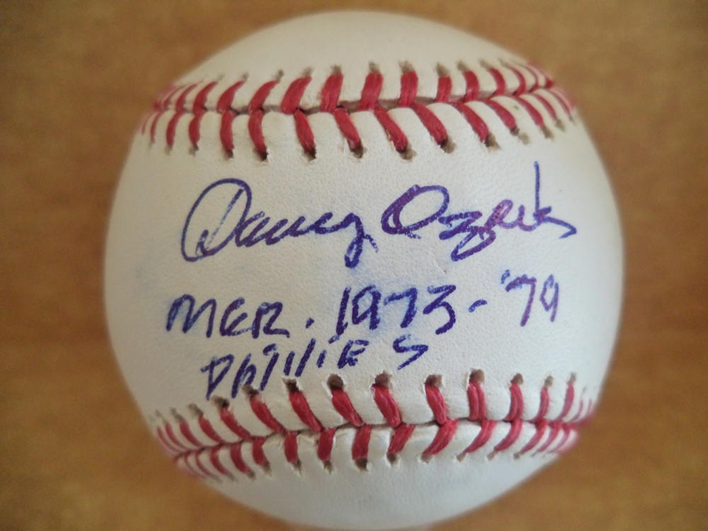 DANNY OZARK MGR PHILLIES 1973-79 SIGNED AUTOGRAPHED M.L. BASEBALL W/COA