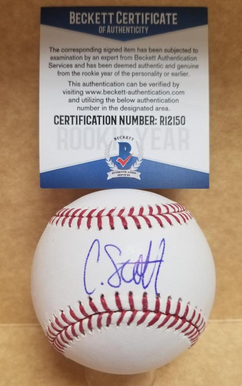 CONNOR SCOTT MIAMI MARLINS ROOKIE YEAR SIGNED AUTO M.L BASEBALL BECKETT R12150