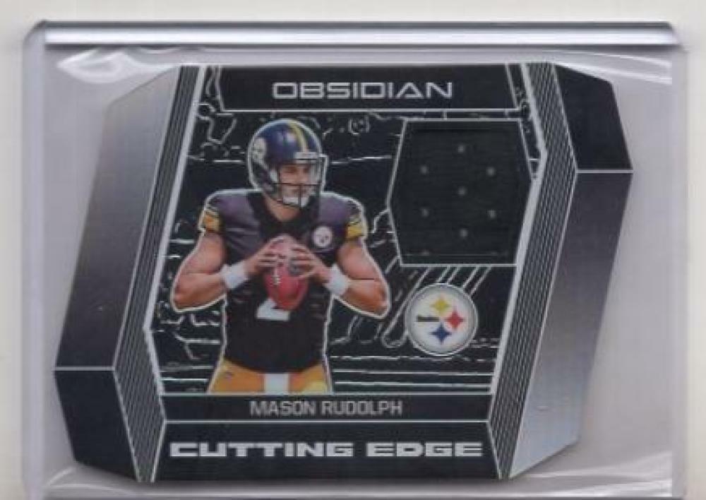 MASON RUDOLPH 2018 PANINI OBSIDIAN STEELERS DIE CUT ROOKIE PATCH /50