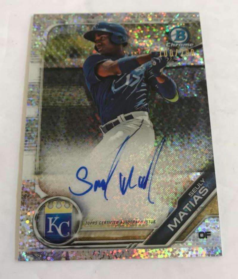 2019 BOWMAN CHROME SEULY MATIAS SPECKLE REFRACTOR ROOKIE AUTO 100/299