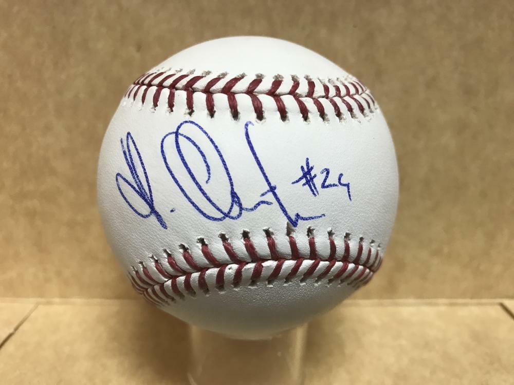 HENDRIK CLEMENTINA CINCINNATI REDS SIGNED AUTOGRAPHED M.L. BASEBALL W/ COA