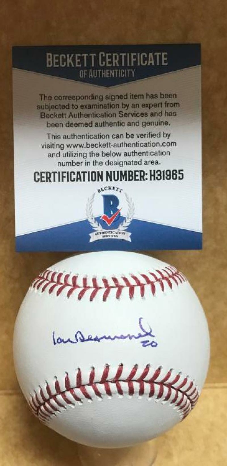 IAN DESMOND COLORADO ROCKIES SIGNED AUTOGRAPHED M.L. BASEBALL BECKETT H31965