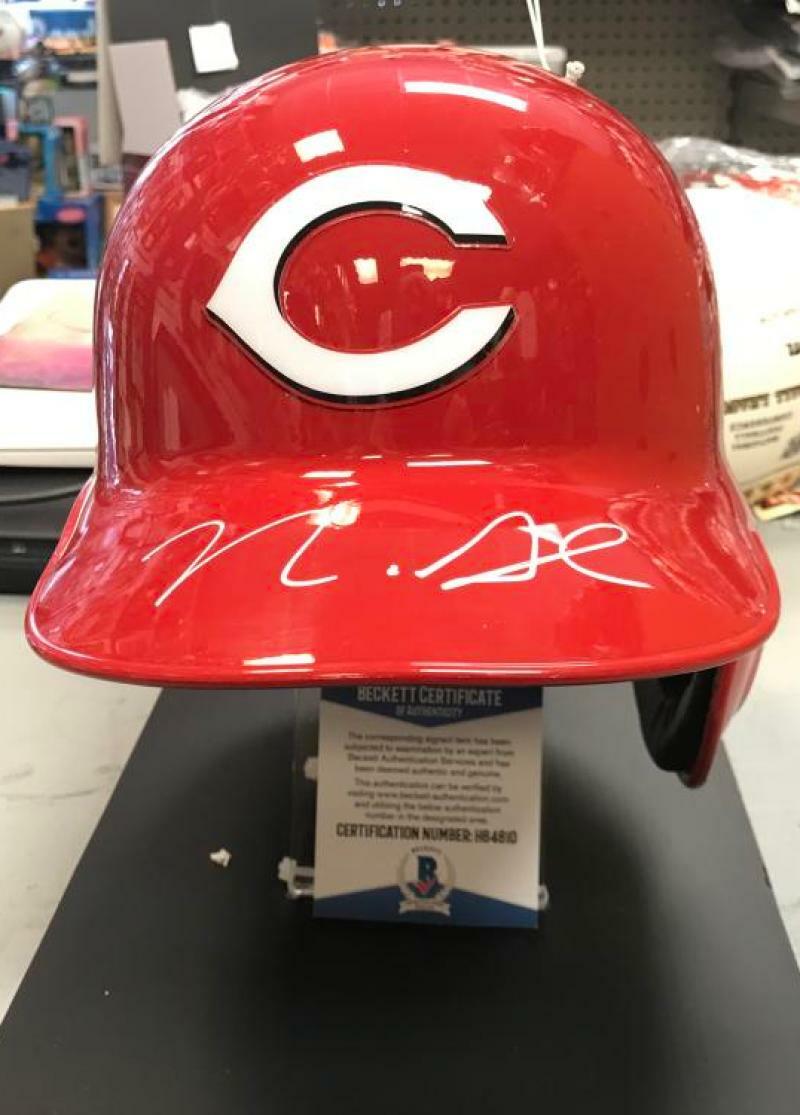 NICK SENZEL CINCINNATI REDS ROOKIE SIGNED FULL SIZE RAWLINGS HELMET H64610