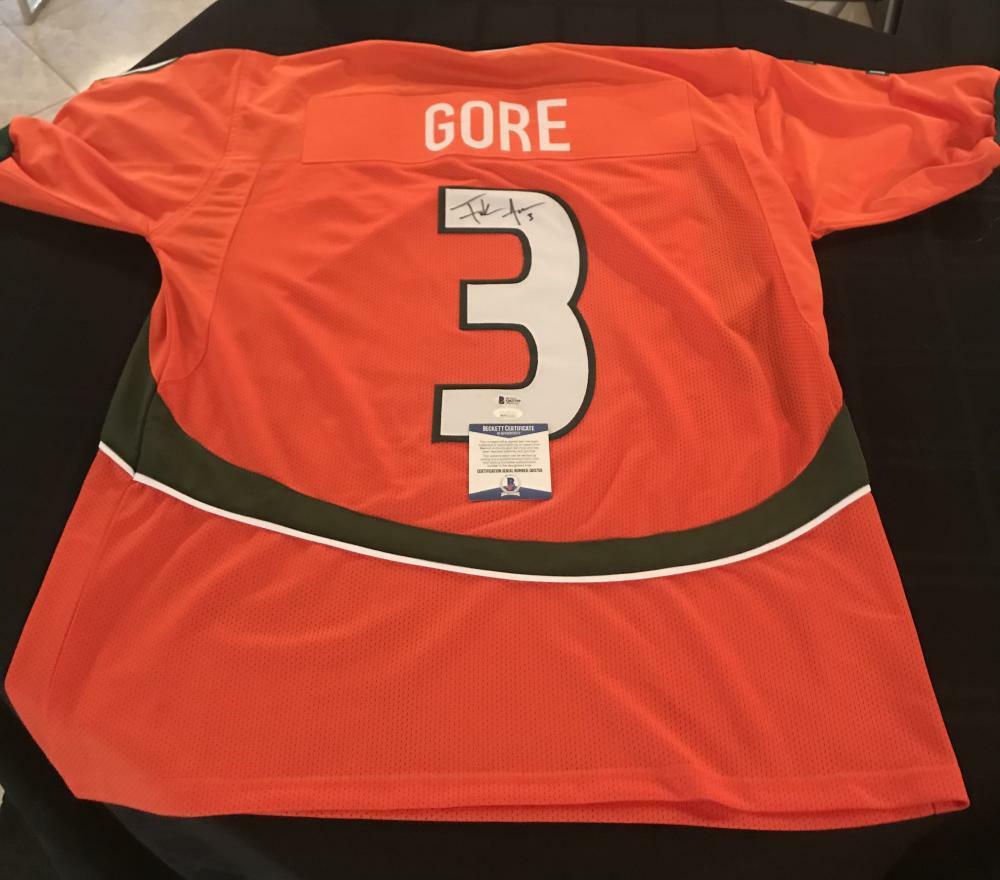 FRANK GORE # HURRICANES SIGNED AUTOGRAPHED XL JERSEY JSA BECKETT Q63759