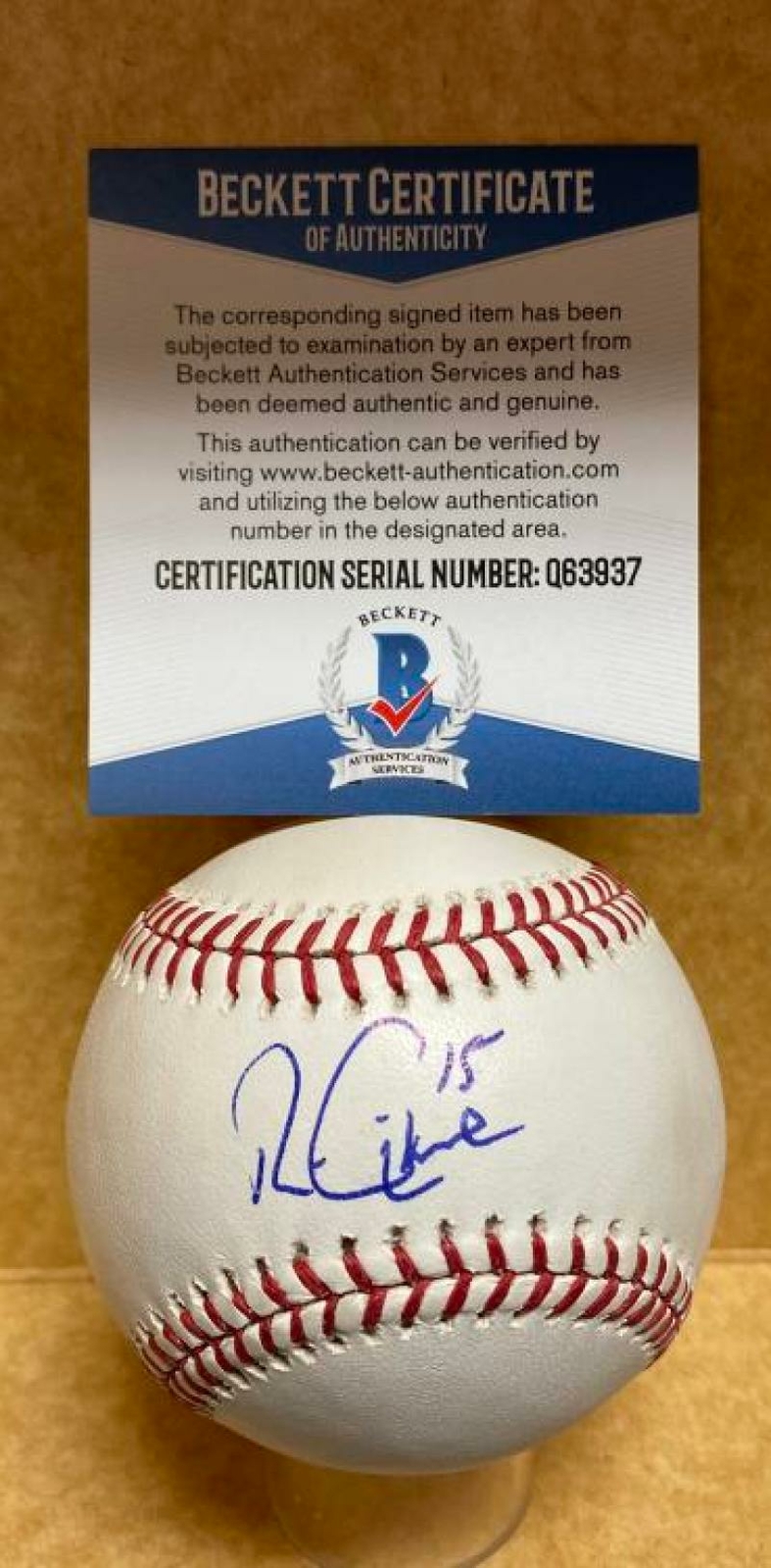 RON GARDENHIRE DETROIT TIGERS MANAGER SIGNED AUTO M.L. BASEBALL BECKETT Q63937