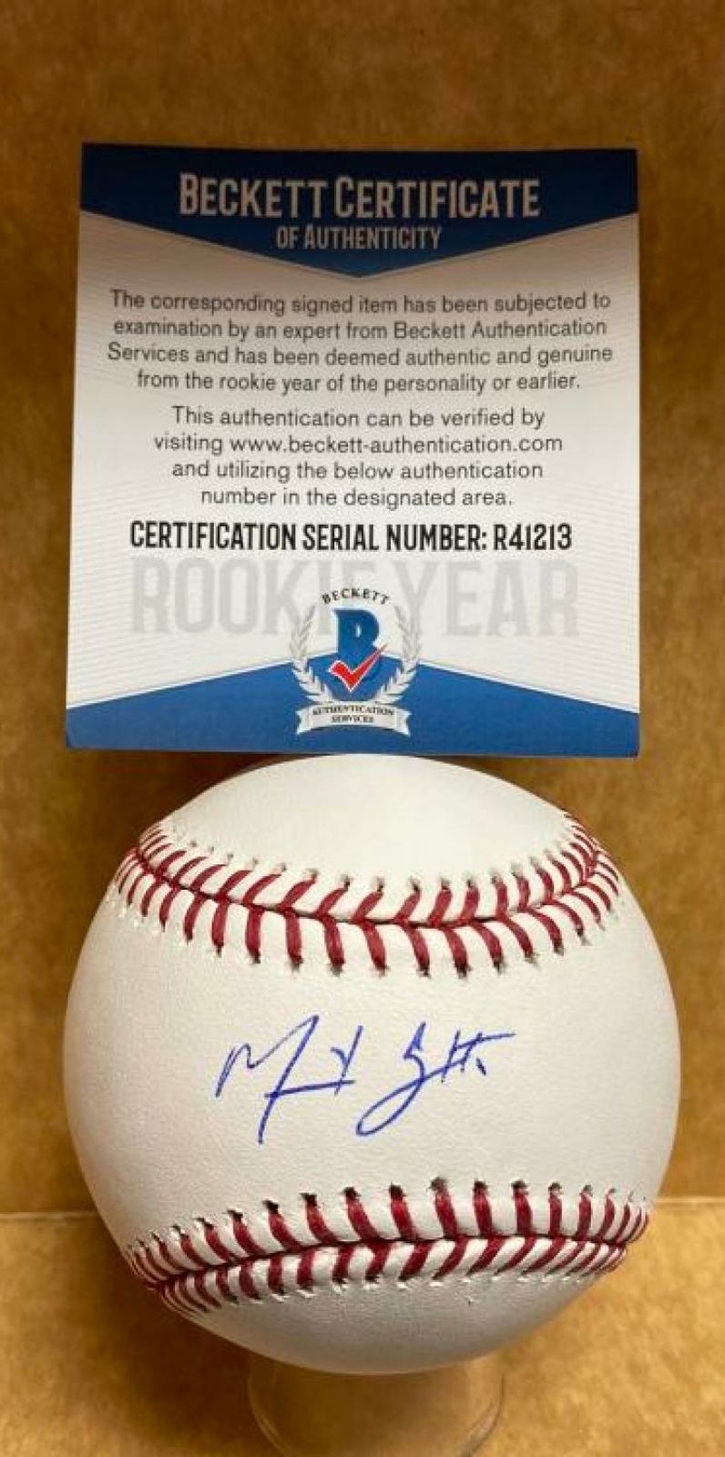 MADISON STOKES PHILADELPHIA PHILLIES ROOKIE YEAR SIGNED M.L. BASEBALL R41213
