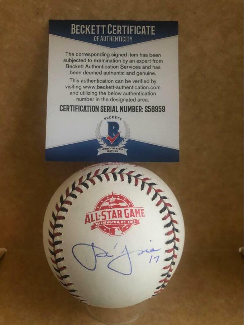JOSE BERRIOS MINNESOTA TWINS SIGNED AUTO 2018 ALL STAR GAME BASEBALL BECKETT