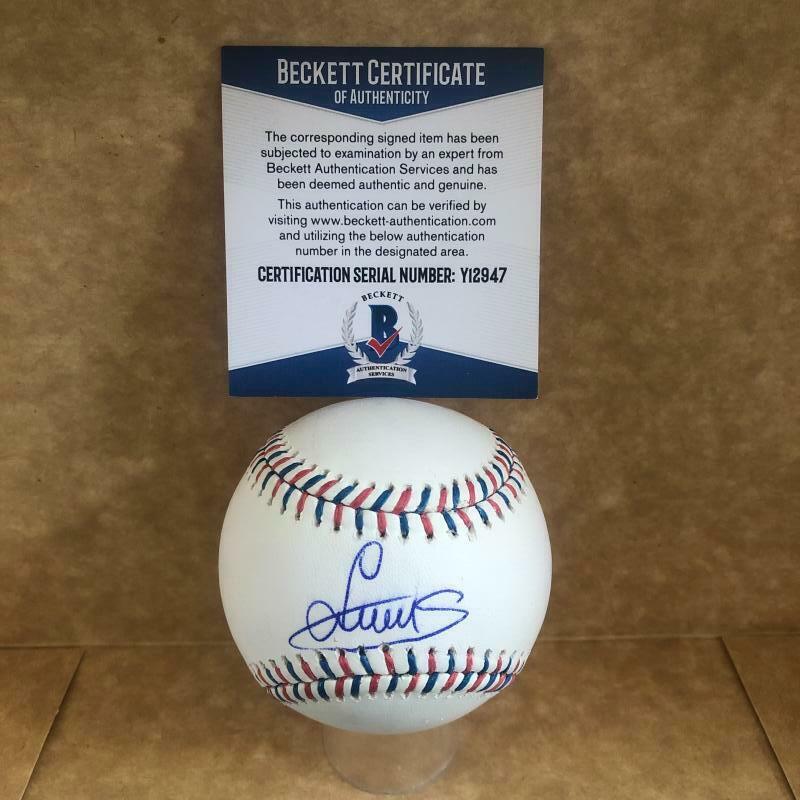 LUIS SEVERINO NEW YORK YANKEES SIGNED 2017 ALL STAR GAME BASEBALL BECKETT Y12947