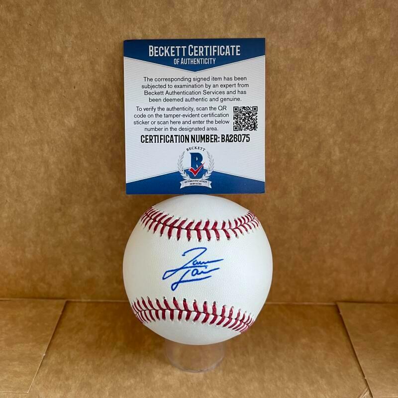 JAMESON TAILLON NEW YORK YANKEES SIGNED AUTOGRAPHED M.L. BASEBALL BAS BA26075