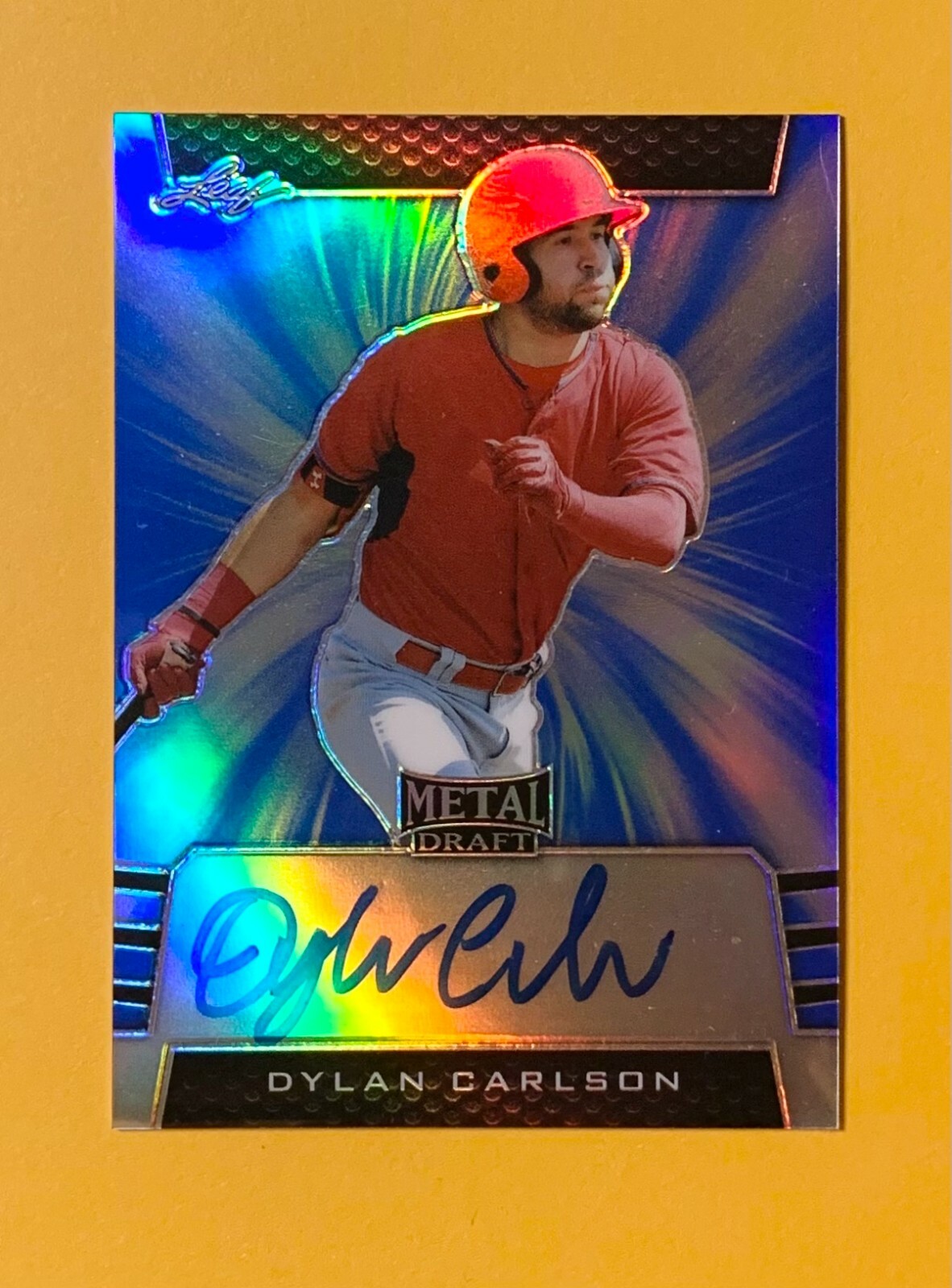 2019 LEAF METAL DYLAN CARLSON BLUE AUTO /30 #BA-DC1 CARDINALS