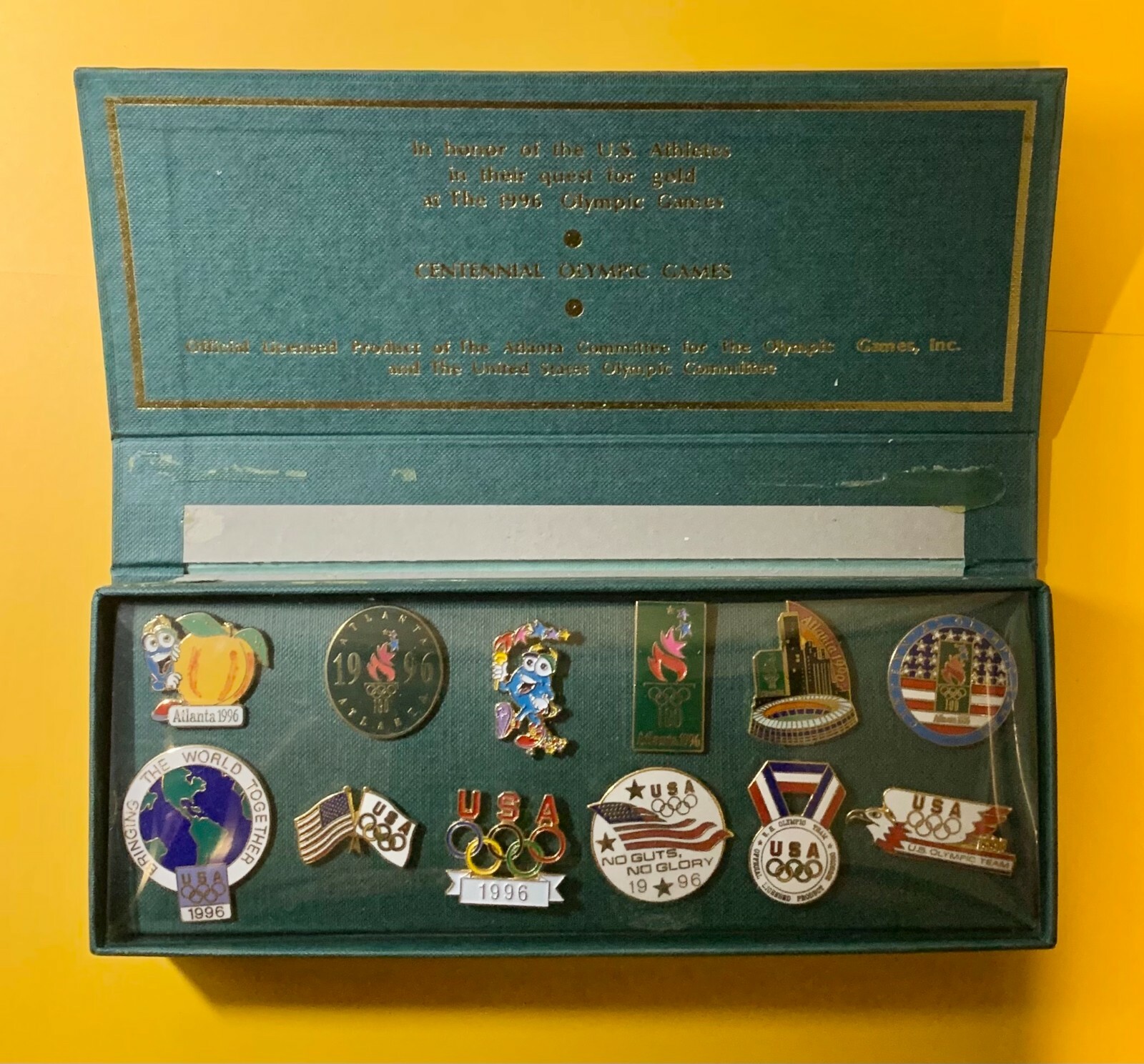 1996 OLYMPICS ATLANTA COMMEMORATIVE COLLECTOR PIN SET 12 PINS COLLECTIBLE MEMORABILIA