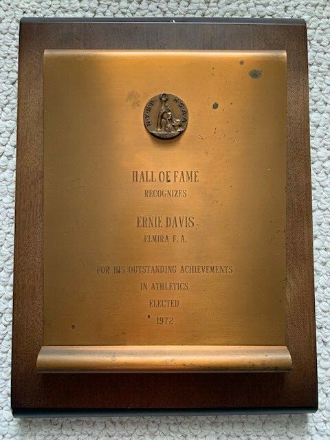 ERNIE DAVIS ACTUAL 1972 NY STATE HIGH SCHOOL HOF AWARD SYRACUSE AMAZING+RARE