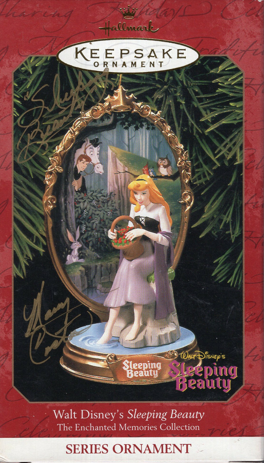 SLEEPING BEAUTY DISNEY SIGNED HALLMARK ORNAMENT SIGNED BY MARY COSTA JSA