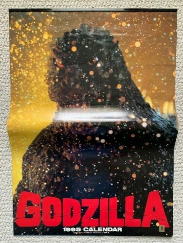 GODZILLA VINTAGE 1995 CALENDAR FROM TOHO AWESOME GRAPHICS VERY RARE COLLECTIBLE MEMORABILIA