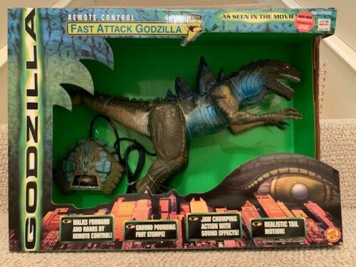 GODZILLA FAST ATTACK GIANT GODZILLA TOYBIZ IN ORIGINAL BOX 1998 GREAT CONDITION COLLECTIBLE MEMORABILIA