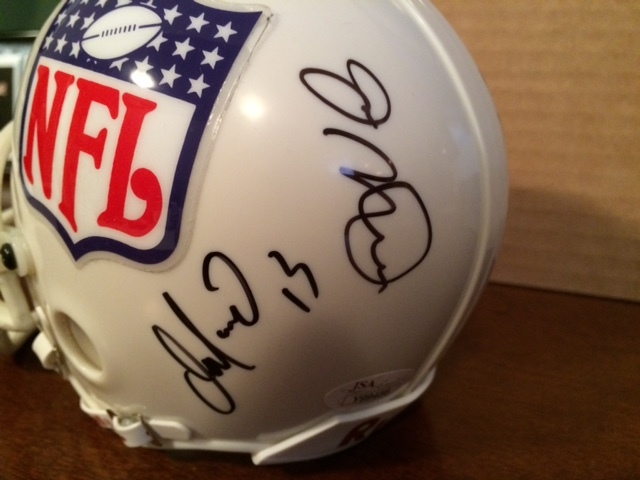 MONTANA+MARINO+FOUTS+TARKENTON+GRIESE+MOON+TITTLE+1 SIGNED MINI HELMET JSA