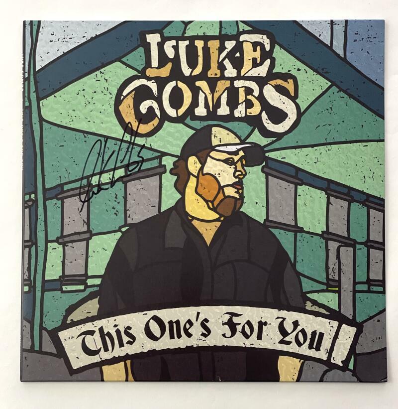 LUKE COMBS SIGNED AUTOGRAPH ALBUM VINYL RECORD - THIS ONE'S FOR YOU, RARE! JSA