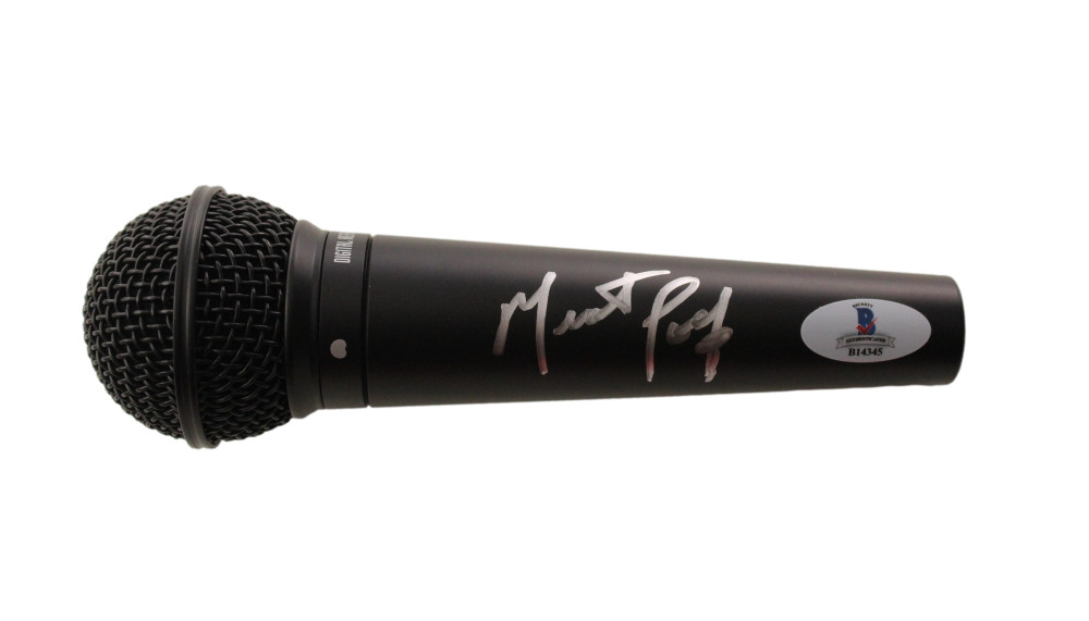 MEAT LOAF SIGNED AUTOGRAPH MICROPHONE MIC – BAT OUT OF HELL, ROCK LEGEND W/ BAS COLLECTIBLE MEMORABILIA