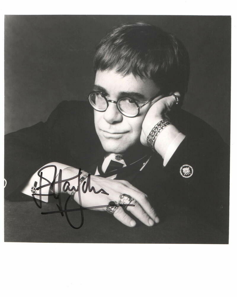 ELTON JOHN SIGNED AUTOGRAPH 8X10 PHOTO - CAPTAIN FANTASTIC, HONKY CHATEAU W/ JSA