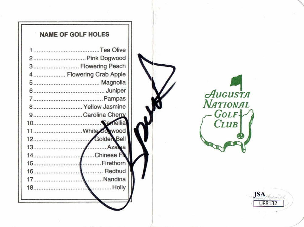 JORDAN SPIETH SIGNED AUTOGRAPH AUGUSTA NATIONAL SCORECARD MASTERS CHAMPION - JSA