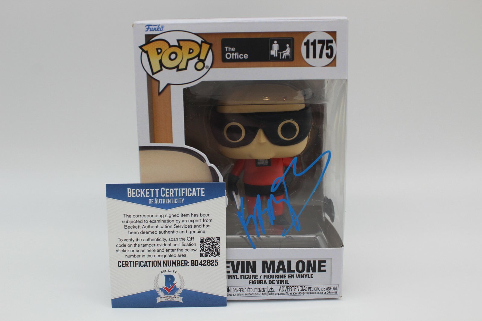 Brian Baumgartner Signed Kevin Malone The Office Funko Pop w/Beckett COA BD42625