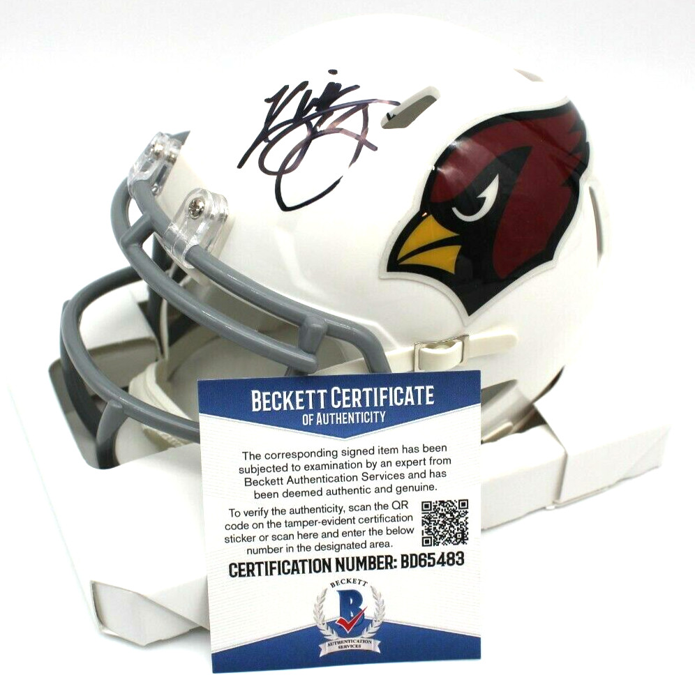 Kliff Kingsbury Signed Arizona Cardinals Mini Helmet w/Beckett COA BD65483
