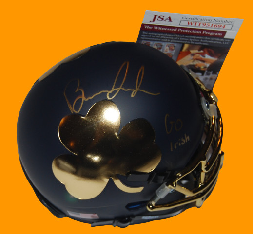BRANDON JOSEPH signed (NOTRE DAME IRISH) Fanatics mini football helmet JSA