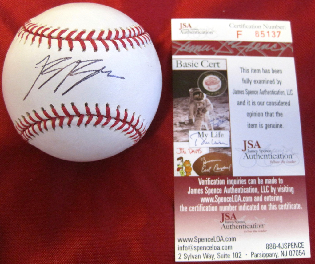 RYAN BRAUN MILWAUKEE BREWERS MVP AUTOGRAPHED SIGNED OFFICIAL M.L. BASEBALL W/JSA