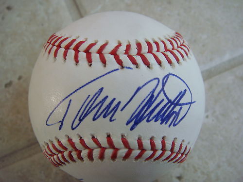 TOMMY HUTTON DODGERS/PHILLIES SIGNED OFFICIAL ML BALL