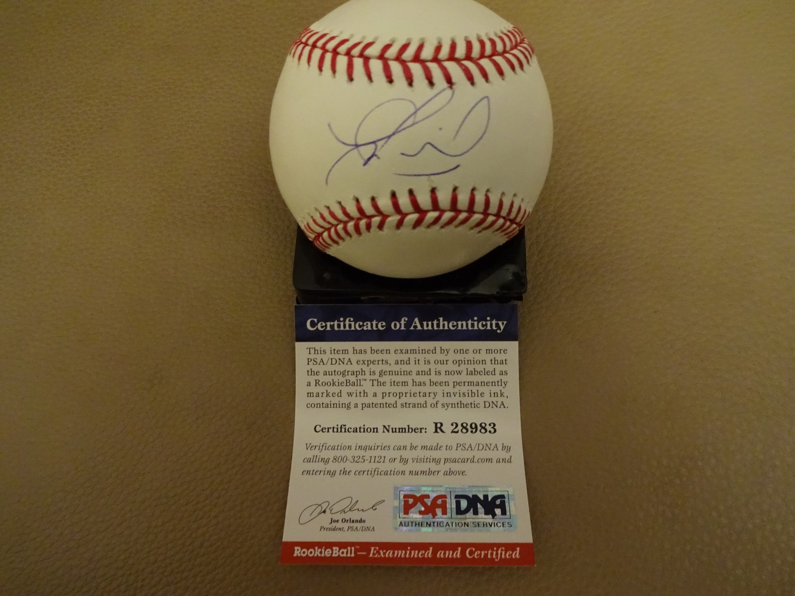 JORGE ALFARO PHILADELPHIA PHILLIES C SIGNED AUTO BASEBALL PSA/DNA R28983