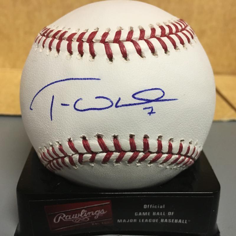 TIM WHEELER COLORADO ROCKIES M.L. SIGNED BASEBALL W/COA