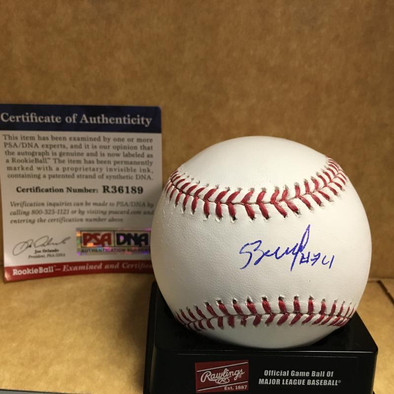 ROBERTO BALDOQUIN ANGELS/CUBA ROOKIE BALL M.L. SIGNED BASEBALL PSA R36189