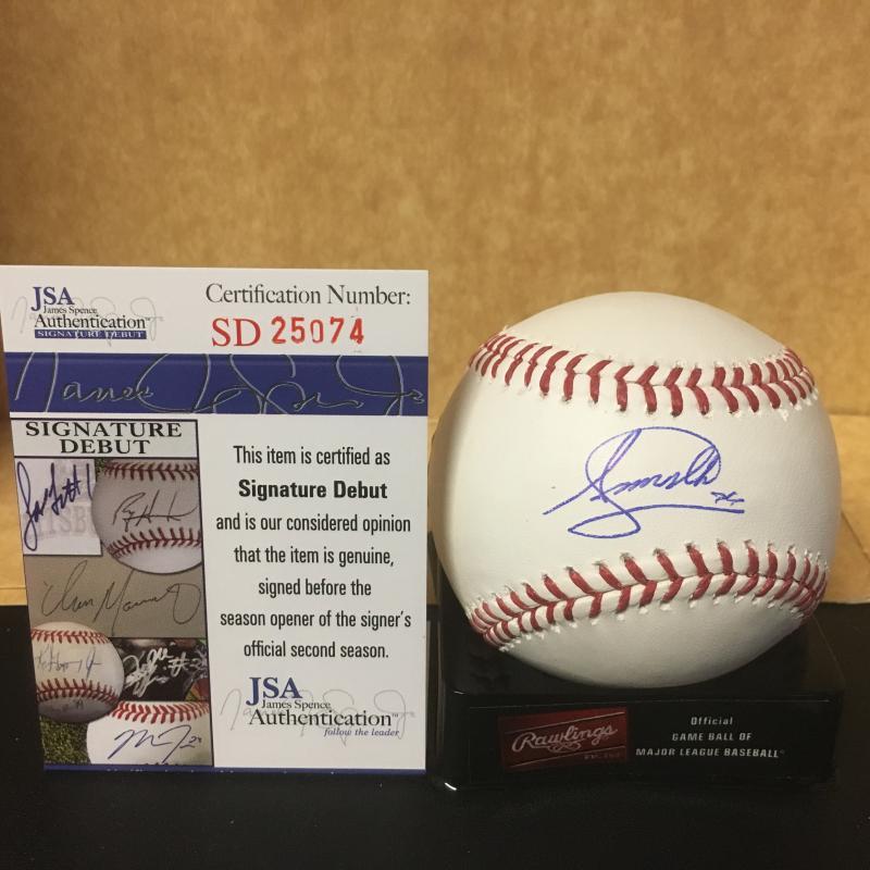 ROBIN ROBERTS PHILLIES HOFER DECEASED M.L. SIGNED BASEBALL JSA SD25074